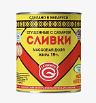 Сливки сгущенные с сахаром 19% (жб), Глубокое, 360 гр. (Беларусь)