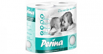 Туалетная бумага Perfect White 3-х сл, Perina, 4 рул.